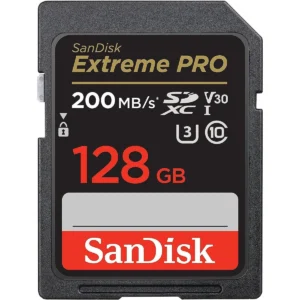 SanDisk 128GB Extreme PRO SDXC UHS-I Memory Card - C10, U3, V30, 4K UHD, SD Card