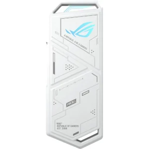 Asus Rog Strix Arion White M.2 NVMe SSD Enclosure - USB3.2 Gen 2x1 Type-C (10Gbps), Dual USB-C to C & USB-C to A, Screwdriver-Free, Thermal Pads Included, Fits PCIe 2280/2260/2242/2230 M Key/B+M Key